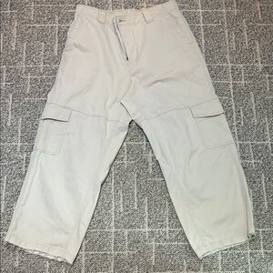 Old Navy Cream Wide Leg Cargo Pants